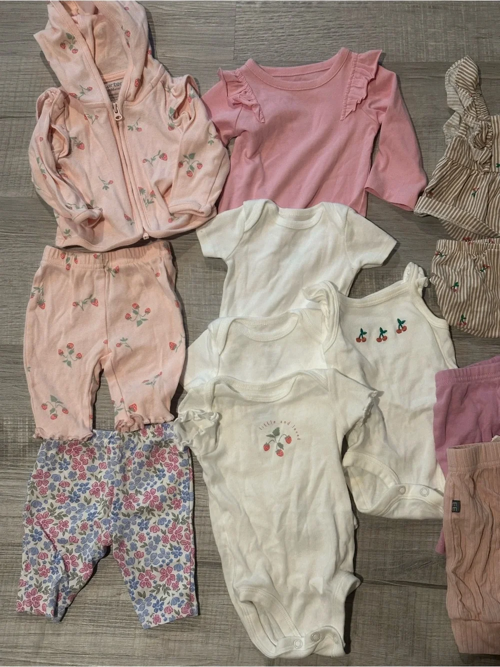 Mixed Baby Girl Newborn Clothing Bundle - Pink, White, Black